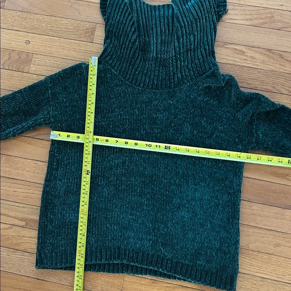 Michael Kors Green Velvet Cowl Neck Sweater XS NWT